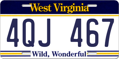 WV license plate 4QJ467