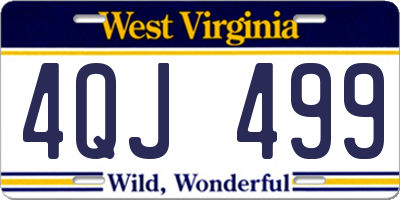 WV license plate 4QJ499