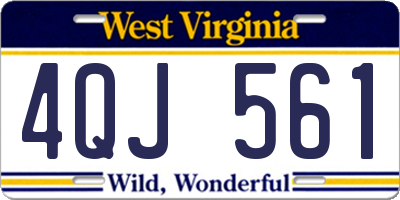 WV license plate 4QJ561