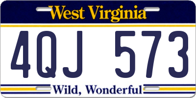 WV license plate 4QJ573