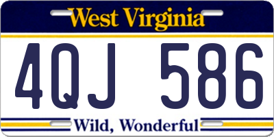WV license plate 4QJ586