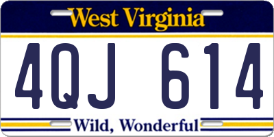 WV license plate 4QJ614