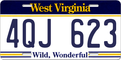 WV license plate 4QJ623