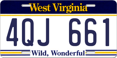 WV license plate 4QJ661