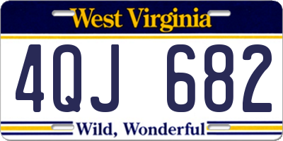 WV license plate 4QJ682