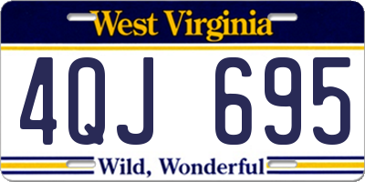 WV license plate 4QJ695