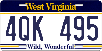 WV license plate 4QK495