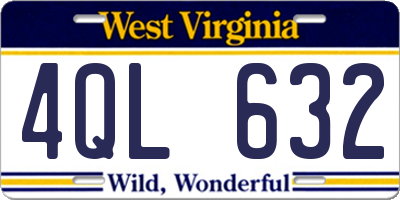 WV license plate 4QL632