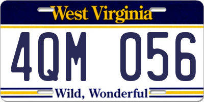 WV license plate 4QM056