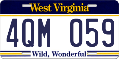 WV license plate 4QM059