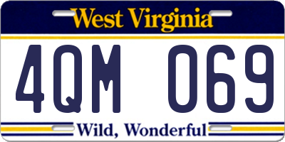 WV license plate 4QM069