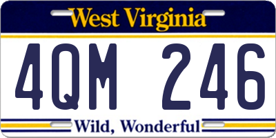 WV license plate 4QM246