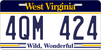WV license plate 4QM424