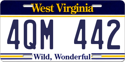 WV license plate 4QM442
