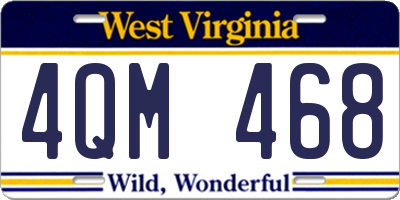 WV license plate 4QM468