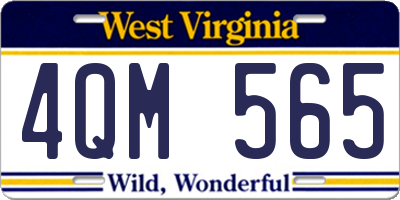 WV license plate 4QM565