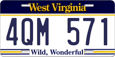 WV license plate 4QM571