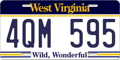 WV license plate 4QM595