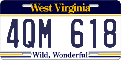 WV license plate 4QM618