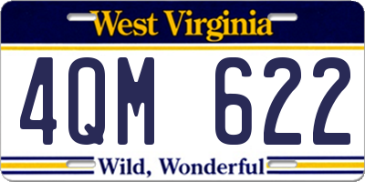 WV license plate 4QM622