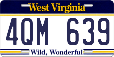 WV license plate 4QM639