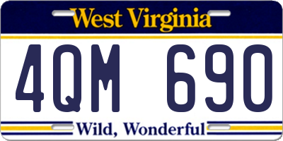 WV license plate 4QM690