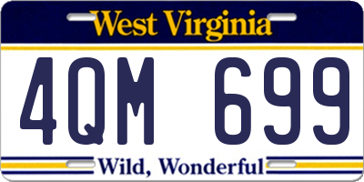 WV license plate 4QM699