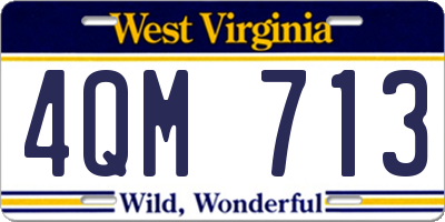 WV license plate 4QM713