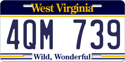 WV license plate 4QM739