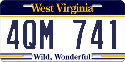 WV license plate 4QM741