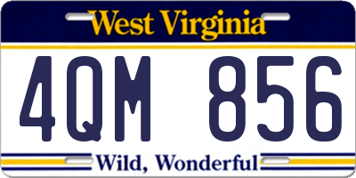 WV license plate 4QM856
