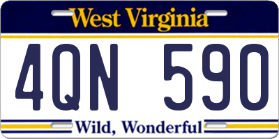 WV license plate 4QN590
