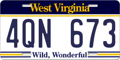 WV license plate 4QN673