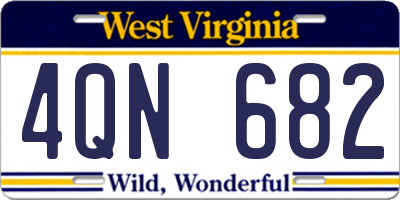 WV license plate 4QN682
