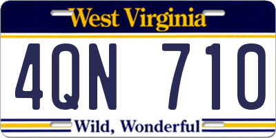 WV license plate 4QN710