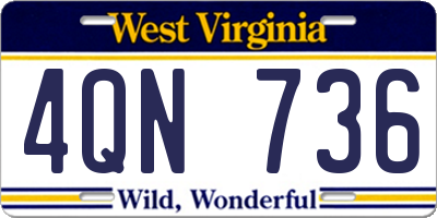 WV license plate 4QN736
