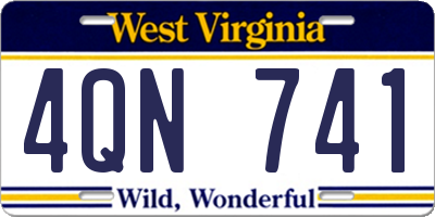 WV license plate 4QN741