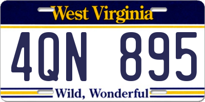 WV license plate 4QN895