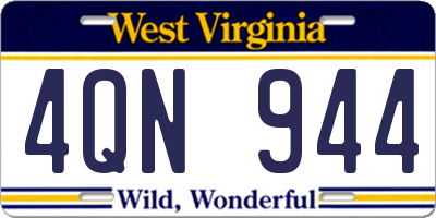 WV license plate 4QN944