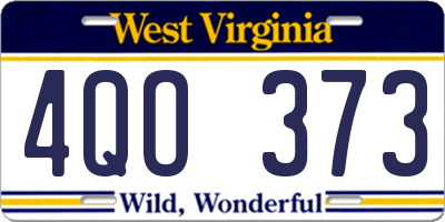WV license plate 4QO373