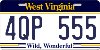 WV license plate 4QP555