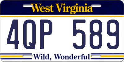 WV license plate 4QP589