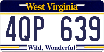 WV license plate 4QP639