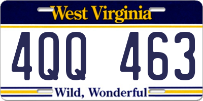 WV license plate 4QQ463