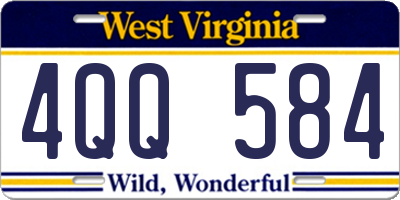 WV license plate 4QQ584