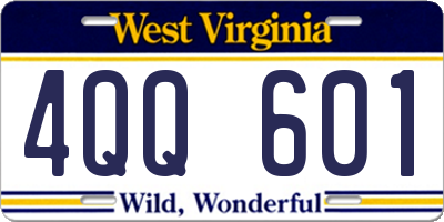 WV license plate 4QQ601