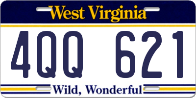 WV license plate 4QQ621