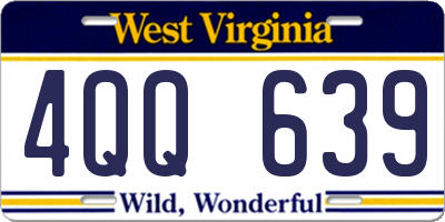 WV license plate 4QQ639