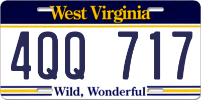 WV license plate 4QQ717