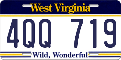 WV license plate 4QQ719